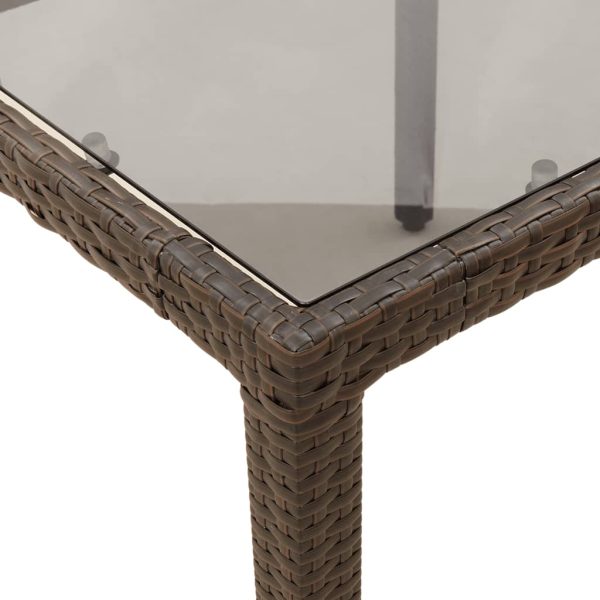 Set Da Pranzo Da Giardino 5pz Con Cuscini Polyrattan E Vetro - Image 6