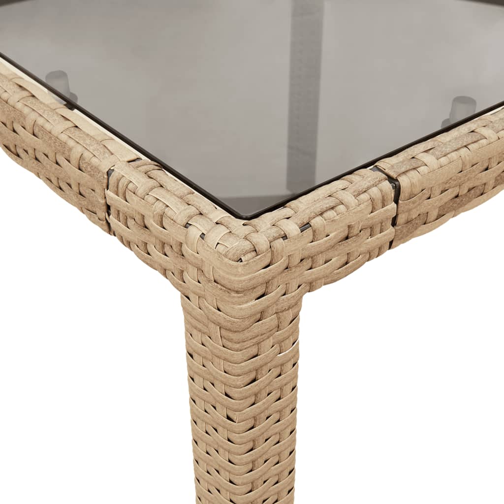 Set Da Pranzo Da Giardino 7 Pz Con Cuscini Polyrattan E Vetro - Image 6