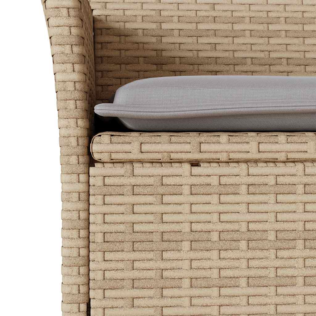 Set Da Pranzo Da Giardino 9 Pz Con Cuscini Polyrattan E Vetro - Image 5