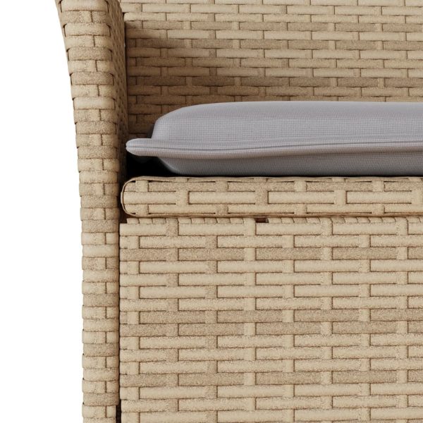 Set Da Pranzo Da Giardino 9 Pz Con Cuscini Polyrattan E Vetro - Image 5