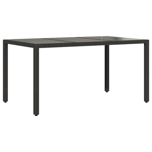 Set Pranzo Da Giardino 7 Pz Nero Con Cuscini Polyrattan Acacia - Image 4