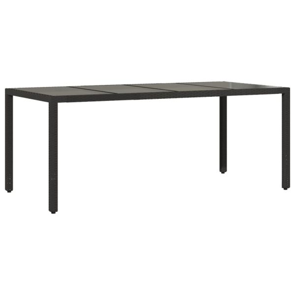 Set Pranzo Da Giardino 7 Pz Nero Con Cuscini Polyrattan Acacia - Image 4