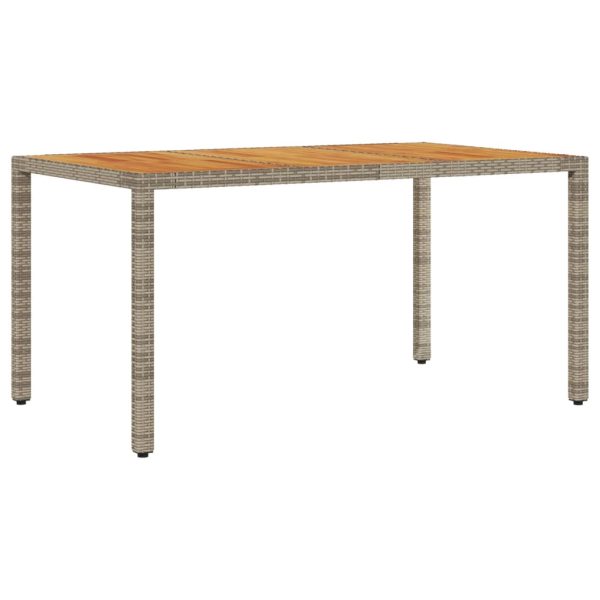Set Pranzo Giardino 5 Pz Con Cuscini Grigio Polyrattan Acacia - Image 4