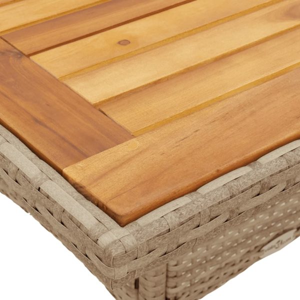 Set Pranzo Da Giardino 3 Pz Con Cuscini Beige Polyrattan Acacia - Image 6