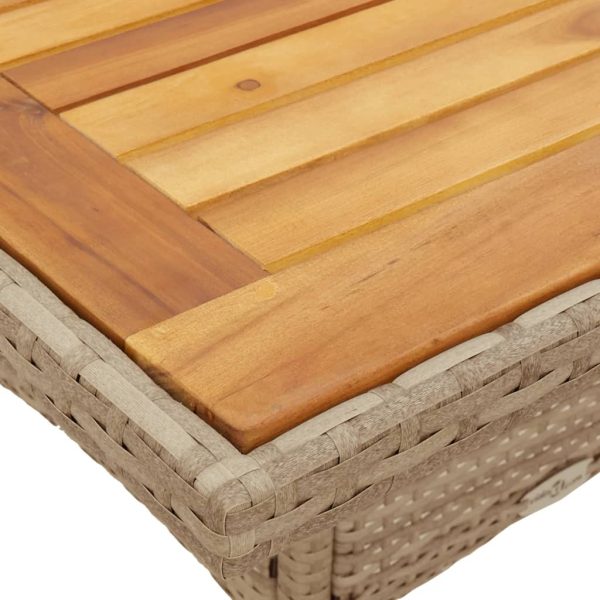 Set Pranzo Da Giardino 3 Pz Con Cuscini Beige Polyrattan Acacia - Image 6