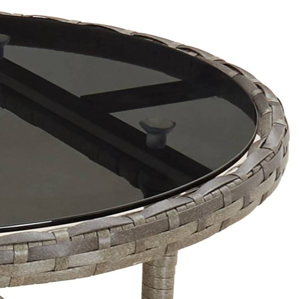 Set Da Pranzo Da Giardino 3pz Con Cuscini In Polyrattan E Vetro - Image 6