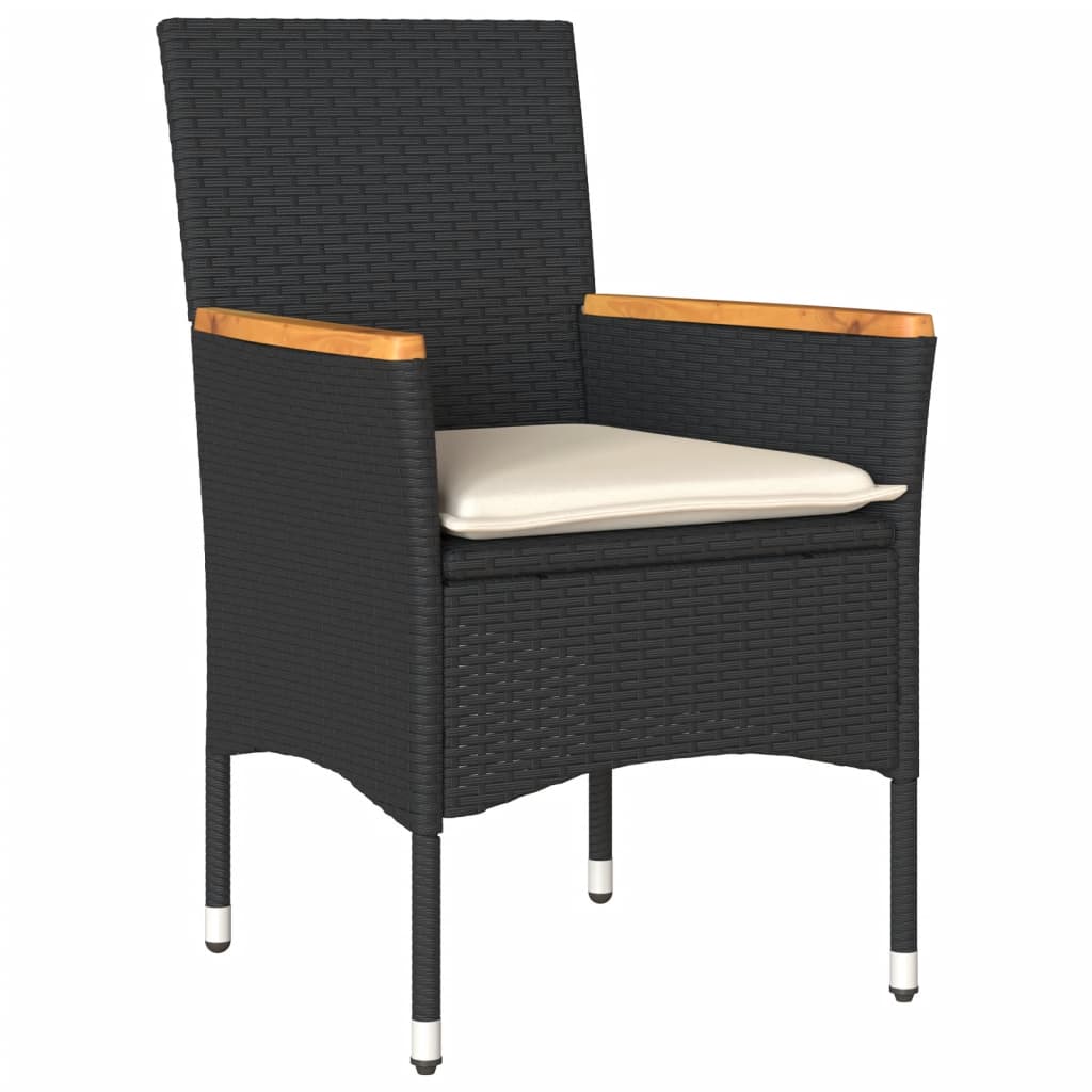 Set Da Pranzo Da Giardino 9 Pz Con Cuscini Polyrattan E Vetro - Image 3