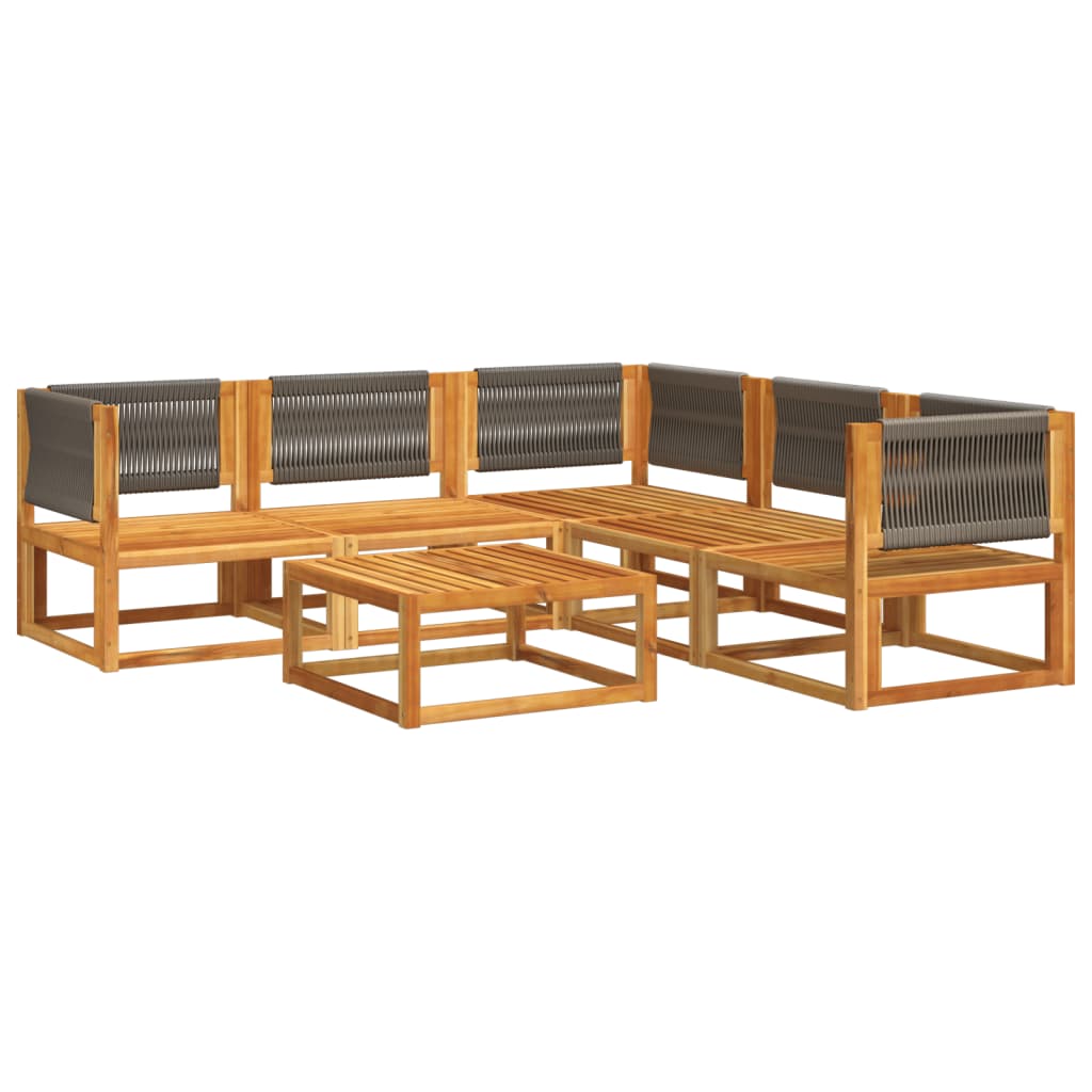 Set Divano Da Giardino 6 Pz Con Cuscini In Massello Di Acacia - Image 3
