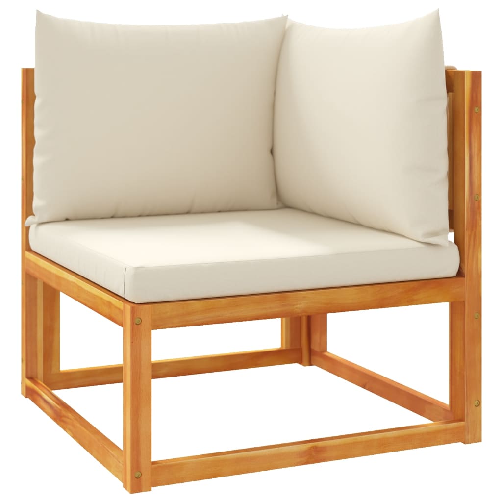 Set Divano Da Giardino 3pz Con Cuscini Legno Massello Di Acacia - Image 6