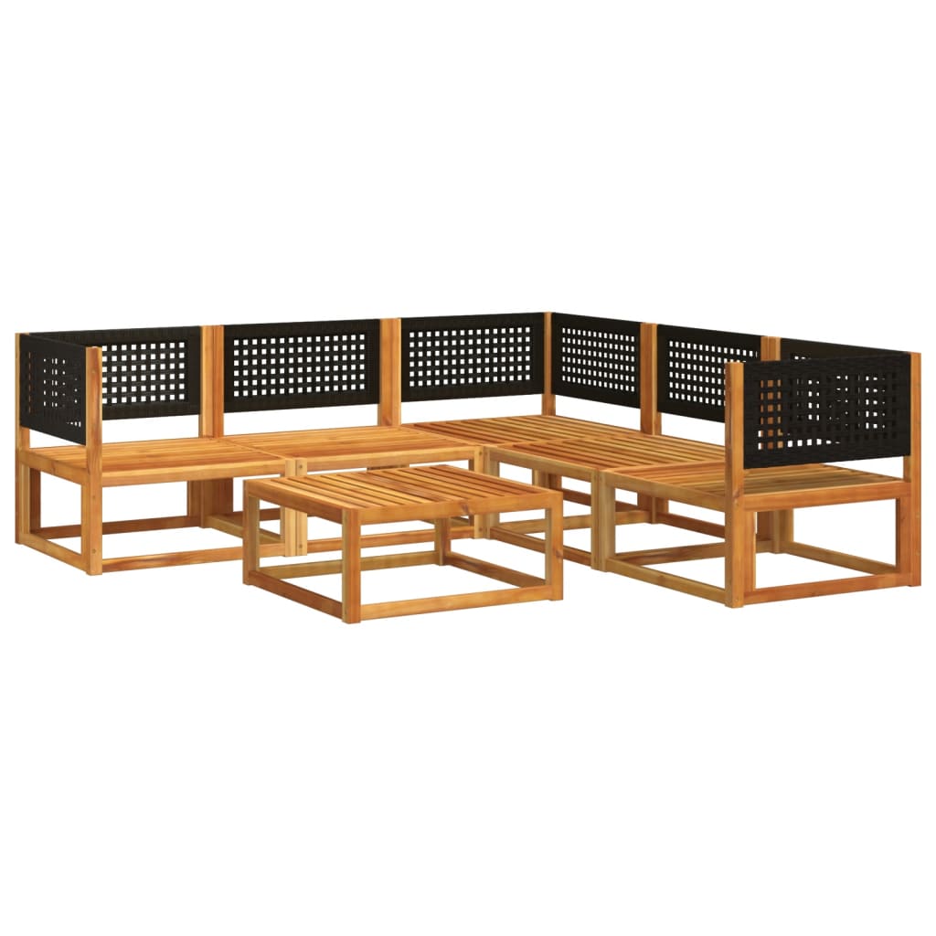 Set Divano Da Giardino 6 Pz Con Cuscini In Massello Di Acacia - Image 3