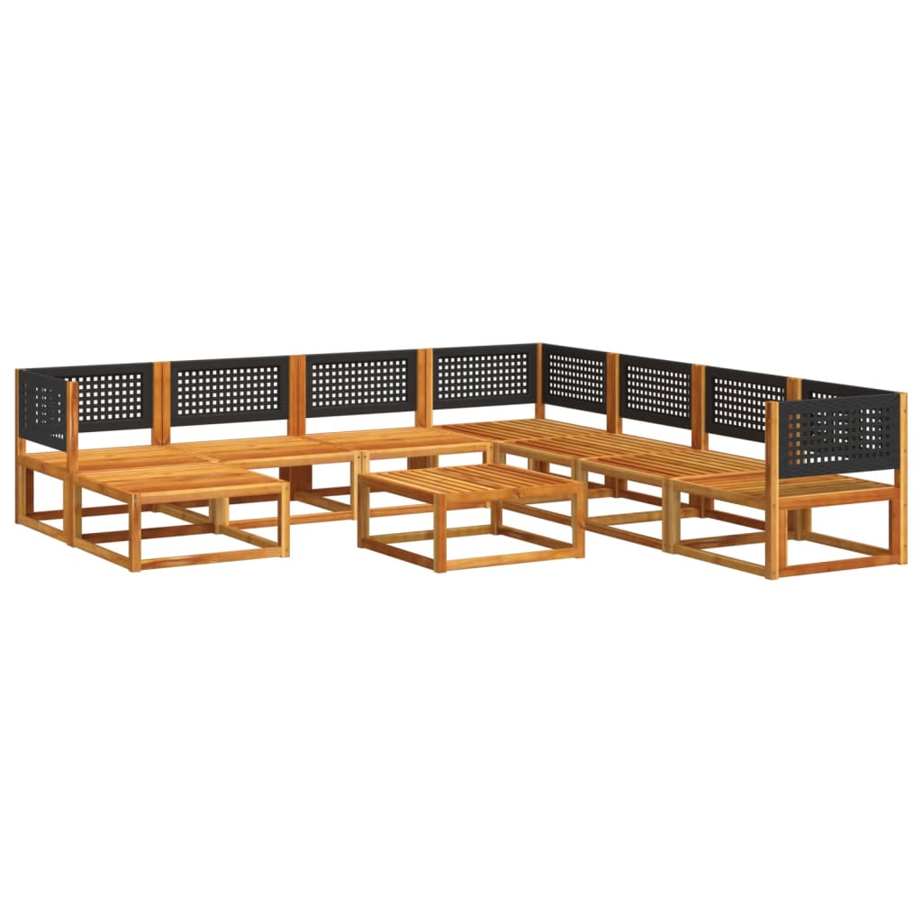 Set Divano Giardino 9 Pz Con Cuscini Legno Massello Di Acacia - Image 3