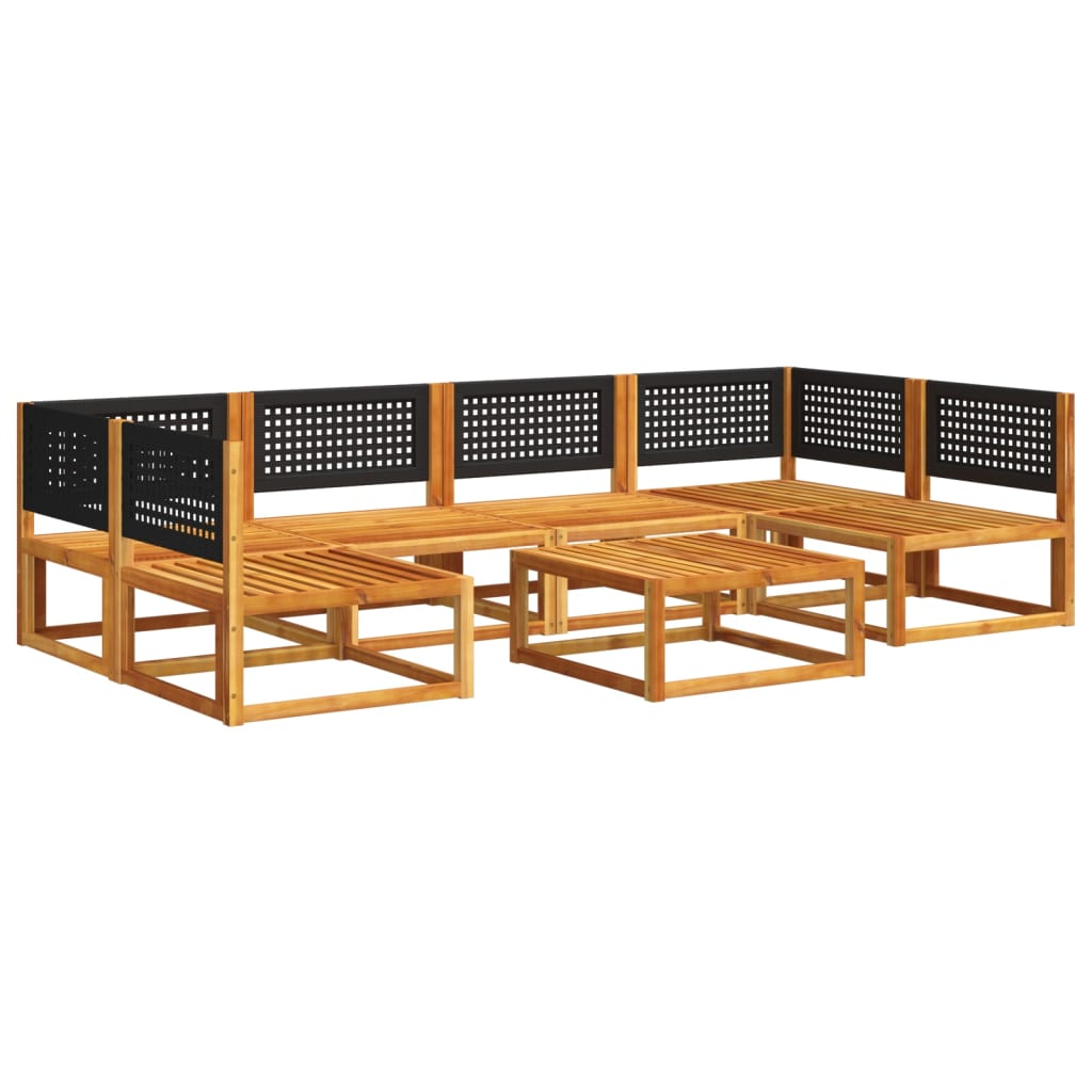 Set Divano Da Giardino 7 Pz Con Cuscini Legno Massello Acacia - Image 3