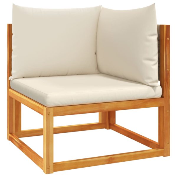 Set Divani Da Giardino 4pz Con Cuscini Legno Massello Di Acacia - Image 4