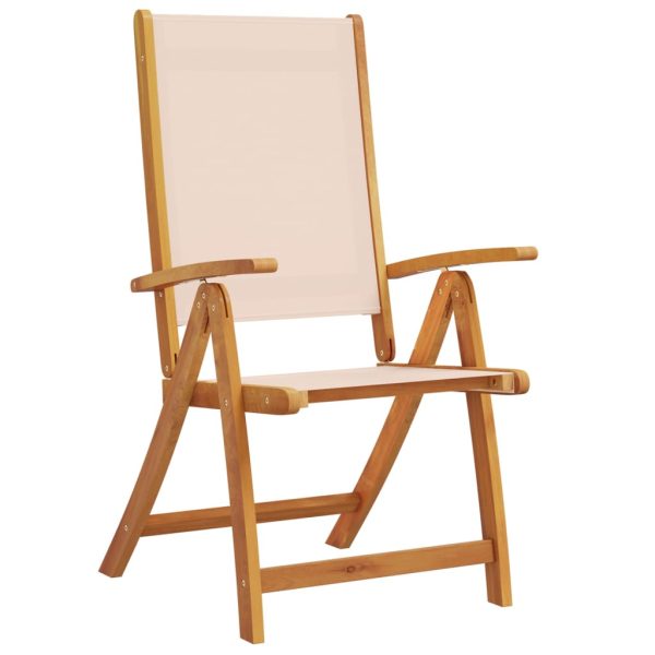 Set Pranzo Da Giardino 7pz Legno Massello Di Acacia E Textilene - Image 4
