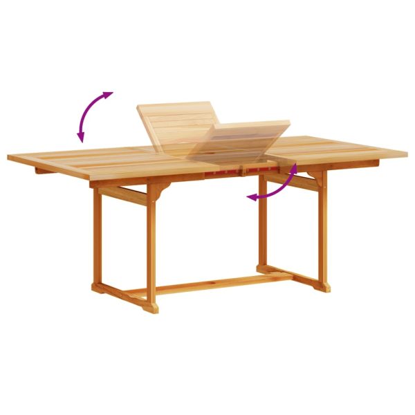 Set Pranzo Da Giardino 7pz Legno Massello Di Acacia E Textilene - Image 6