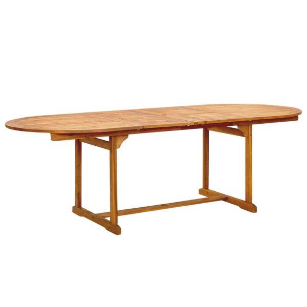 Set Pranzo Da Giardino 9pz Legno Massello Di Acacia E Textilene - Image 3