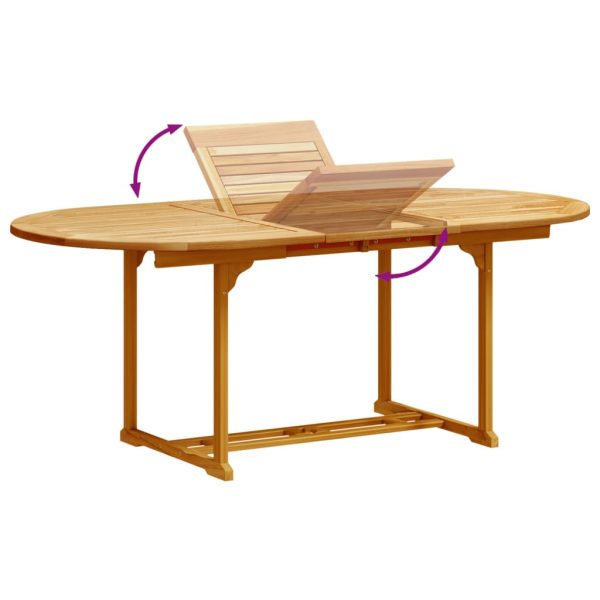 Set Pranzo Da Giardino 7pz Legno Massello Di Acacia E Textilene - Image 5