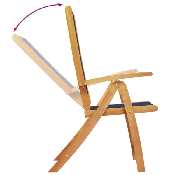 Set Pranzo Da Giardino 7pz Legno Massello Di Acacia E Textilene - Image 6