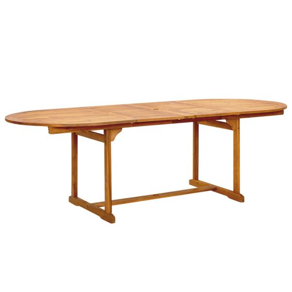 Set Pranzo Da Giardino 9pz Legno Massello Di Acacia E Textilene - Image 3