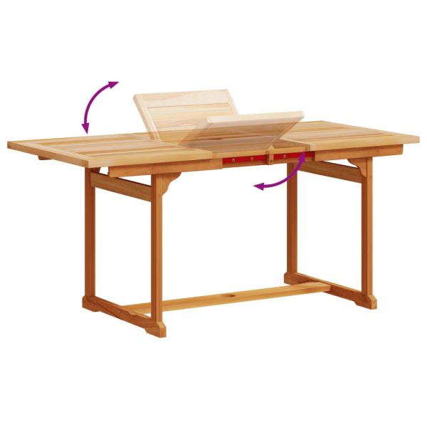 Set Pranzo Da Giardino 7pz Legno Massello Di Acacia E Textilene - Image 5