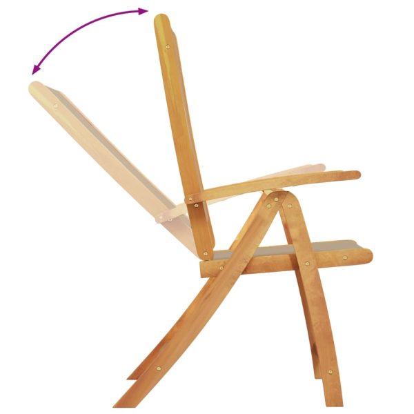 Set Pranzo Da Giardino 9pz Legno Massello Di Acacia E Textilene - Image 6