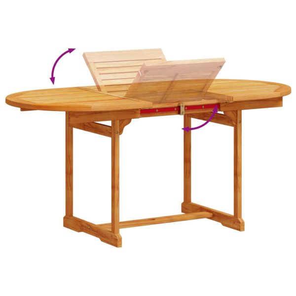 Set Pranzo Da Giardino 7pz Legno Massello Di Acacia E Textilene - Image 5