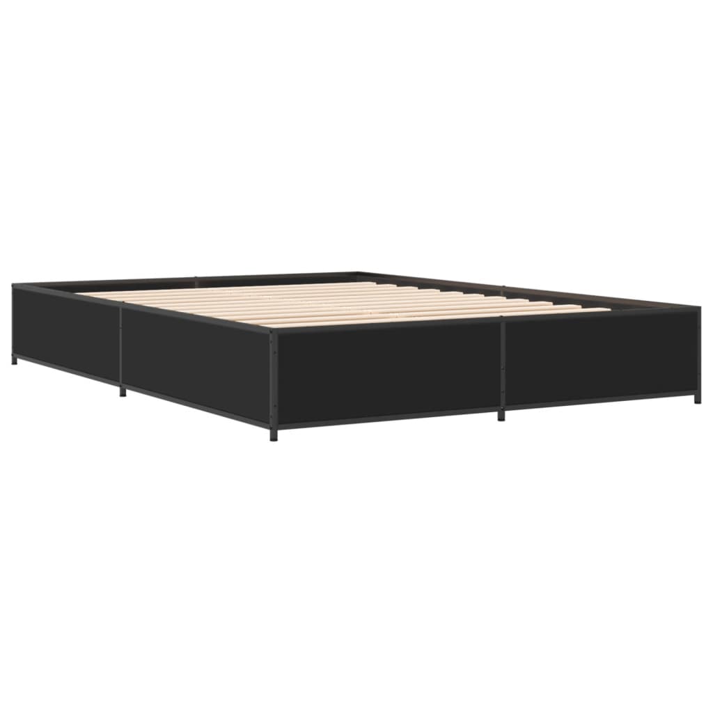 Giroletto Nero 120x200 Cm In Legno Multistrato E Metallo - Image 3