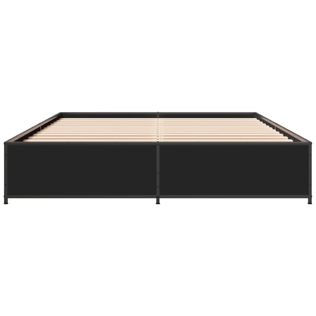Giroletto Nero 120x200 Cm In Legno Multistrato E Metallo - Image 4
