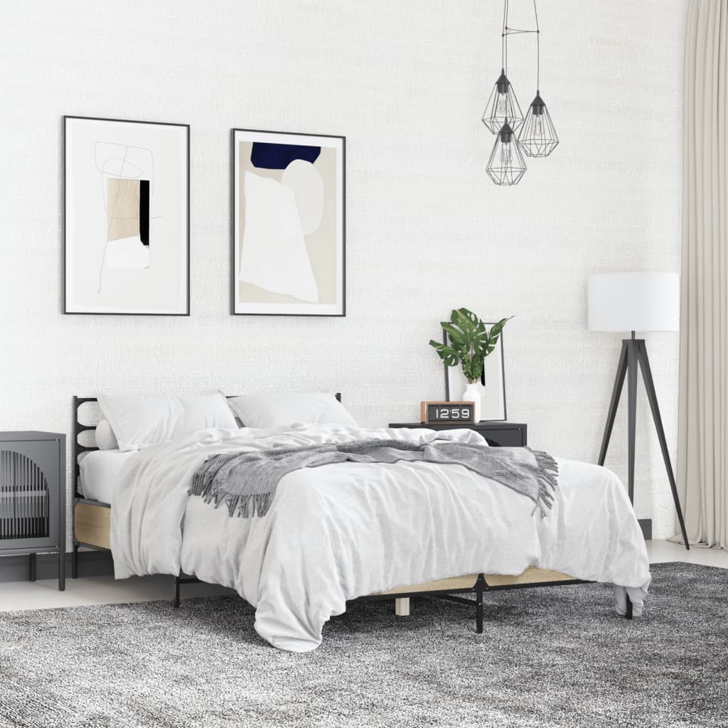 Giroletto Rovere Sonoma 140x190 Cm In Legno Multistrato Metallo