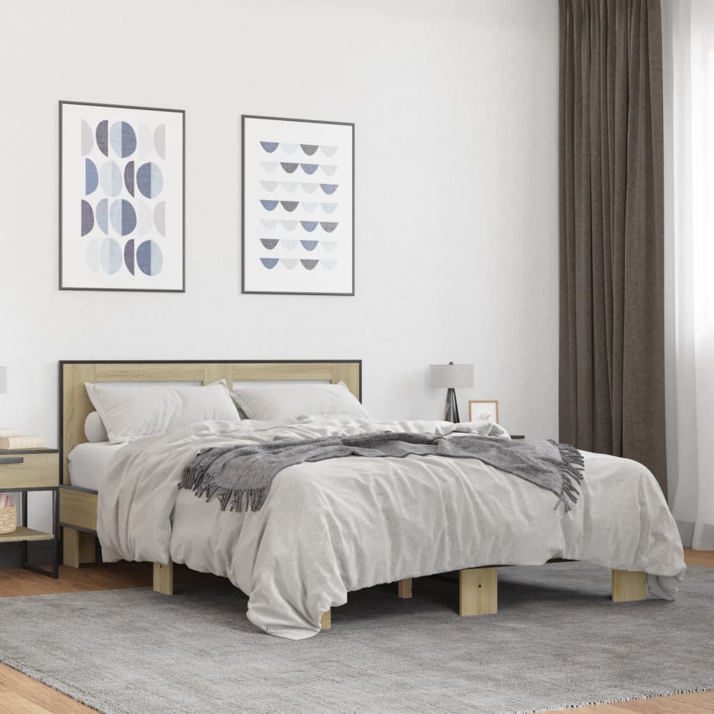 Giroletto Rovere Sonoma 140x200 Cm In Legno Multistrato Metallo