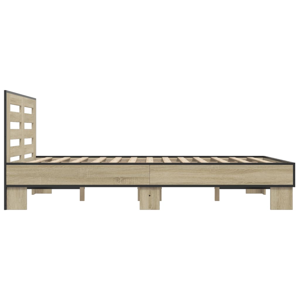 Giroletto Rovere Sonoma 140x200 Cm In Legno Multistrato Metallo - Image 5