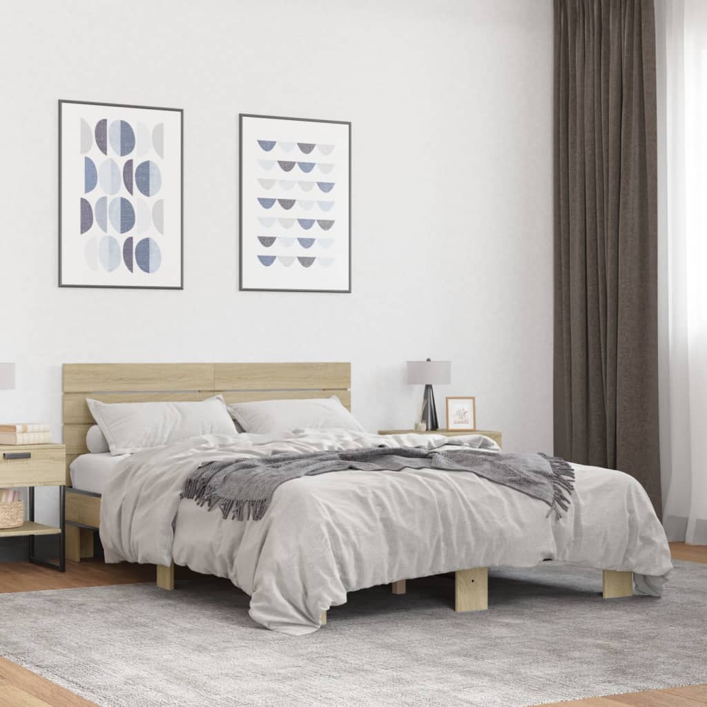 Giroletto Rovere Sonoma 120x200 Cm In Legno Multistrato Metallo