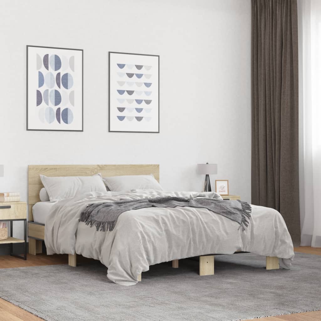 Giroletto Rovere Sonoma 140x200 Cm In Legno Multistrato Metallo