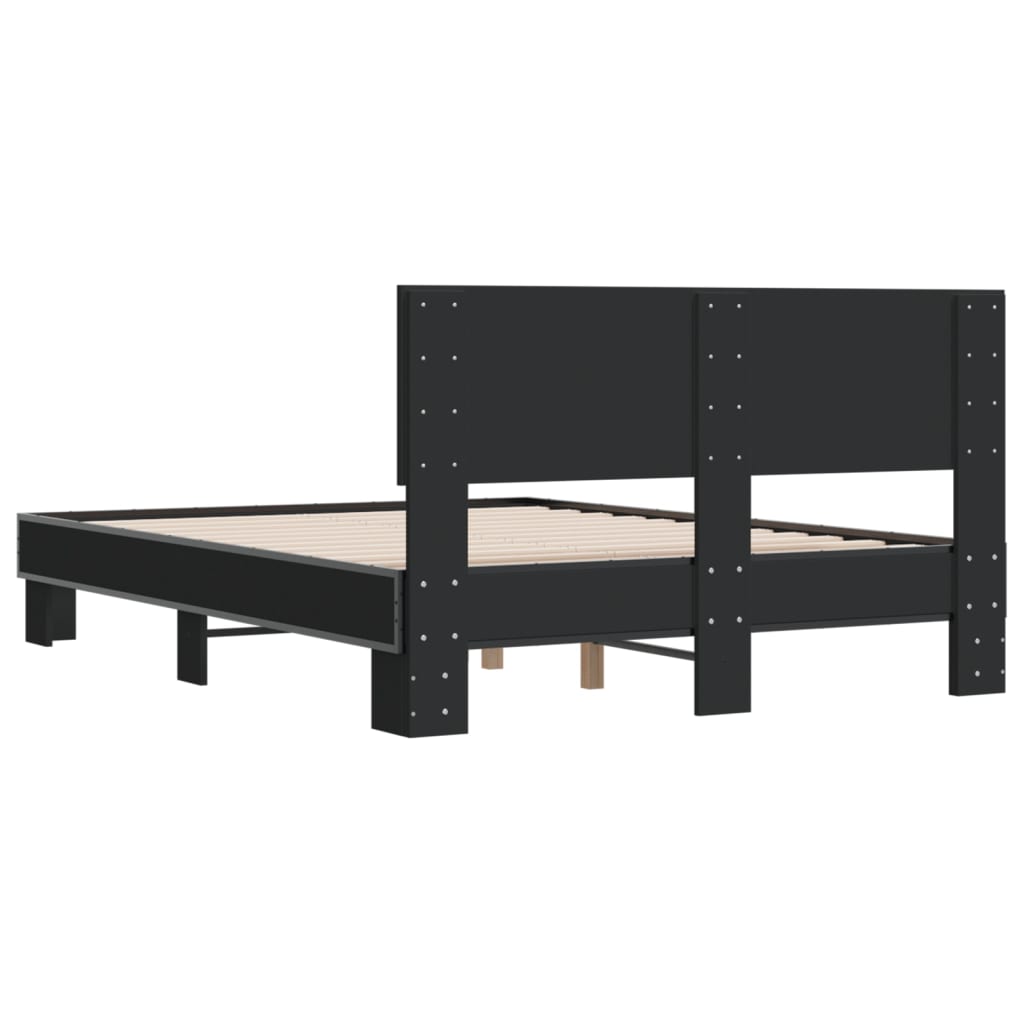 Giroletto Nero 120x200 Cm In Legno Multistrato E Metallo - Image 6