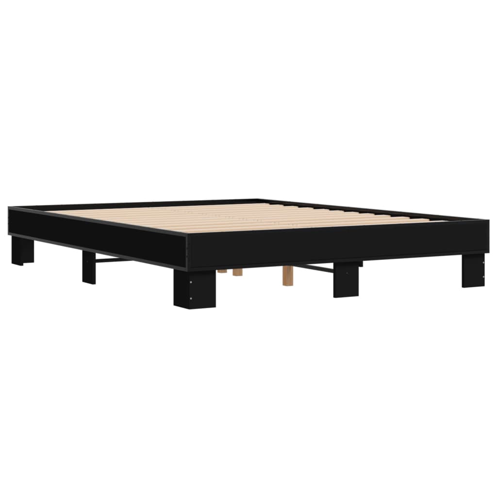 Giroletto Nero 150x200 Cm In Legno Multistrato E Metallo - Image 3