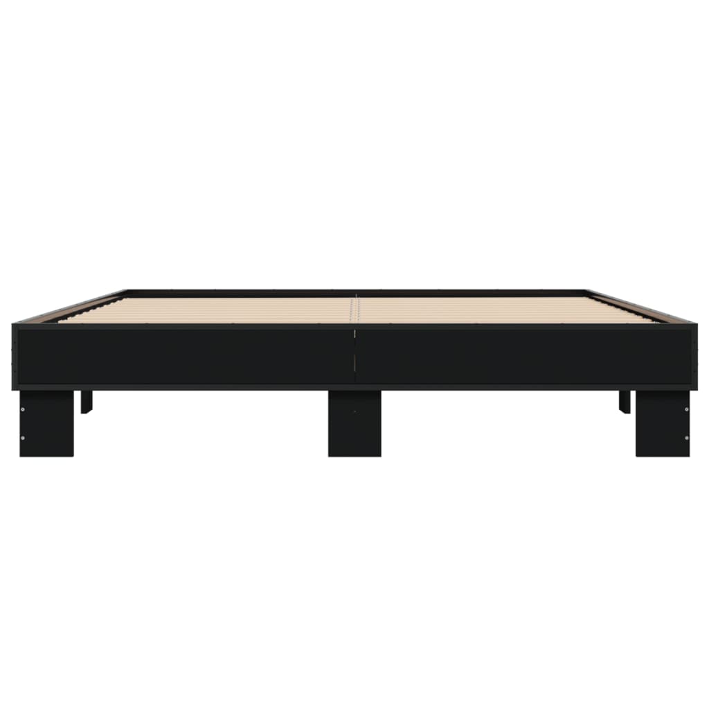 Giroletto Nero 150x200 Cm In Legno Multistrato E Metallo - Image 4