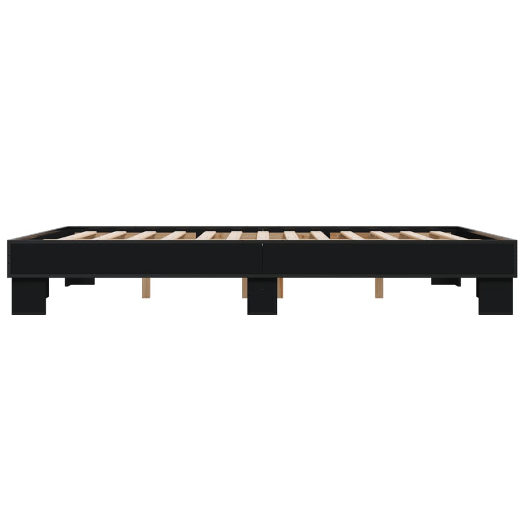 Giroletto Nero 150x200 Cm In Legno Multistrato E Metallo - Image 5
