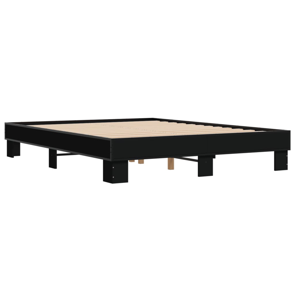 Giroletto Nero 150x200 Cm In Legno Multistrato E Metallo - Image 6