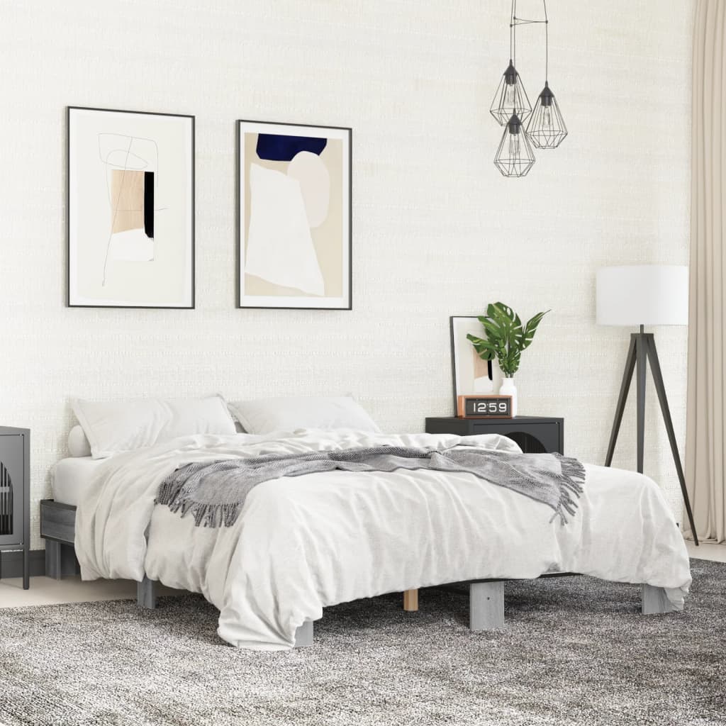 Giroletto Grigio Sonoma 150x200 Cm In Legno Multistrato Metallo
