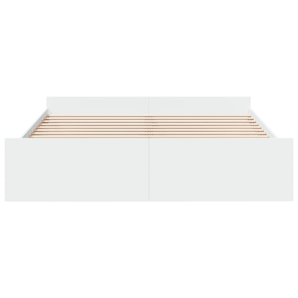 Giroletto Con Cassetti Bianco 200x200 Cm In Legno Multistrato - Image 4