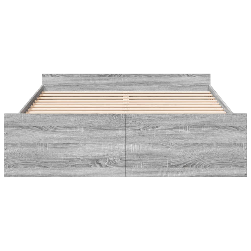 Giroletto Cassetti Grigio Sonoma 160x200 Cm Legno Multistrato - Image 4