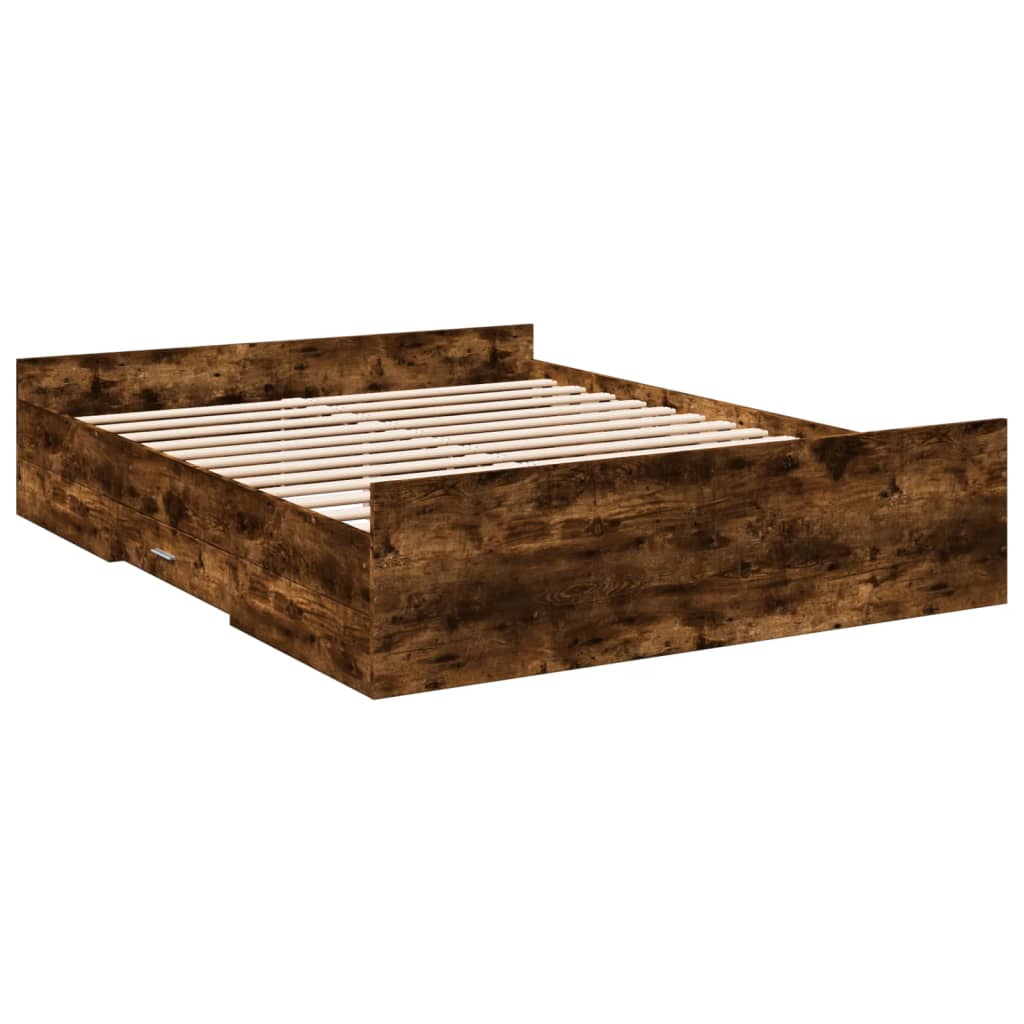 Giroletto Con Cassetti Rovere Fumo 150x200 Cm Legno Multistrato - Image 3