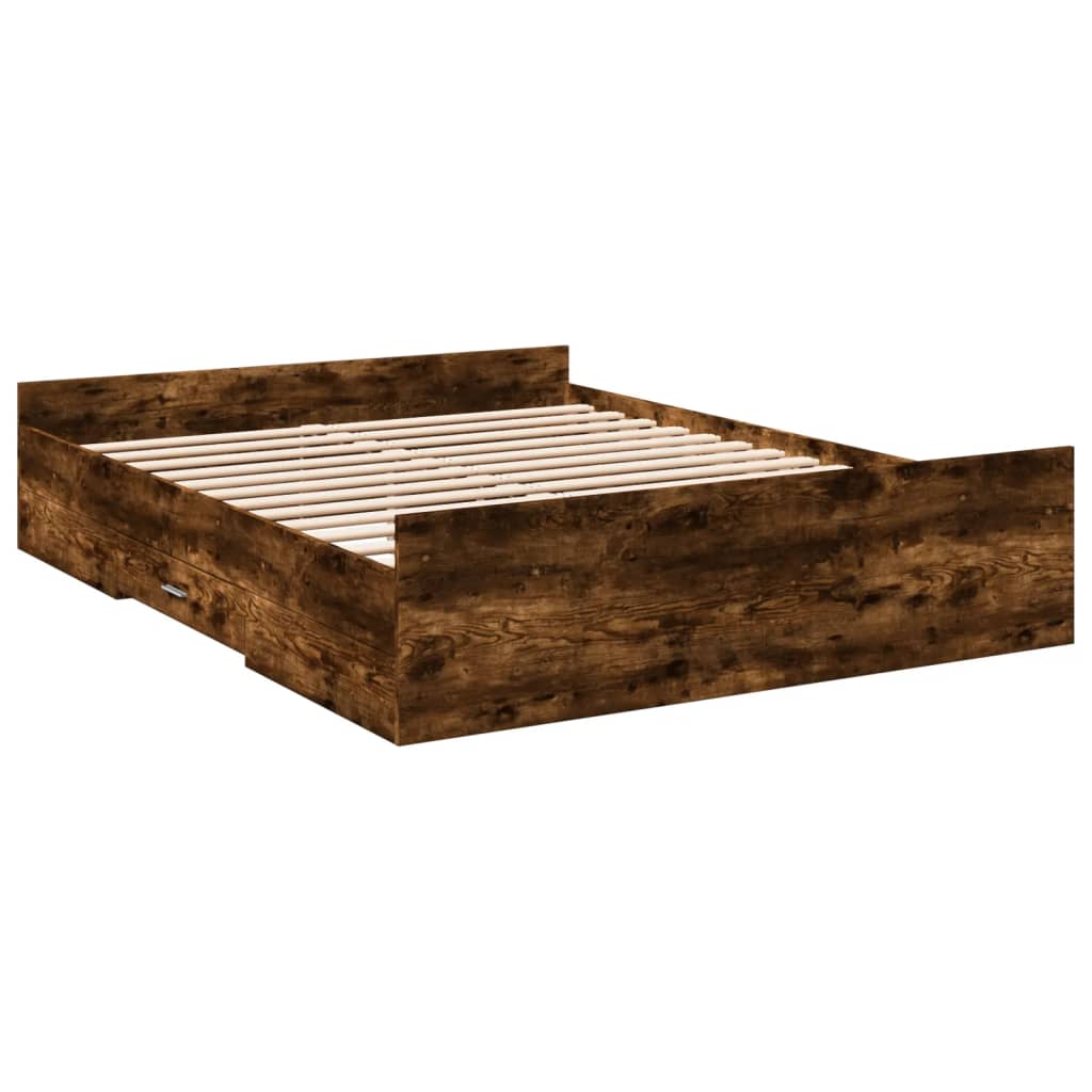 Giroletto Con Cassetti Rovere Fumo 150x200 Cm Legno Multistrato - Image 6