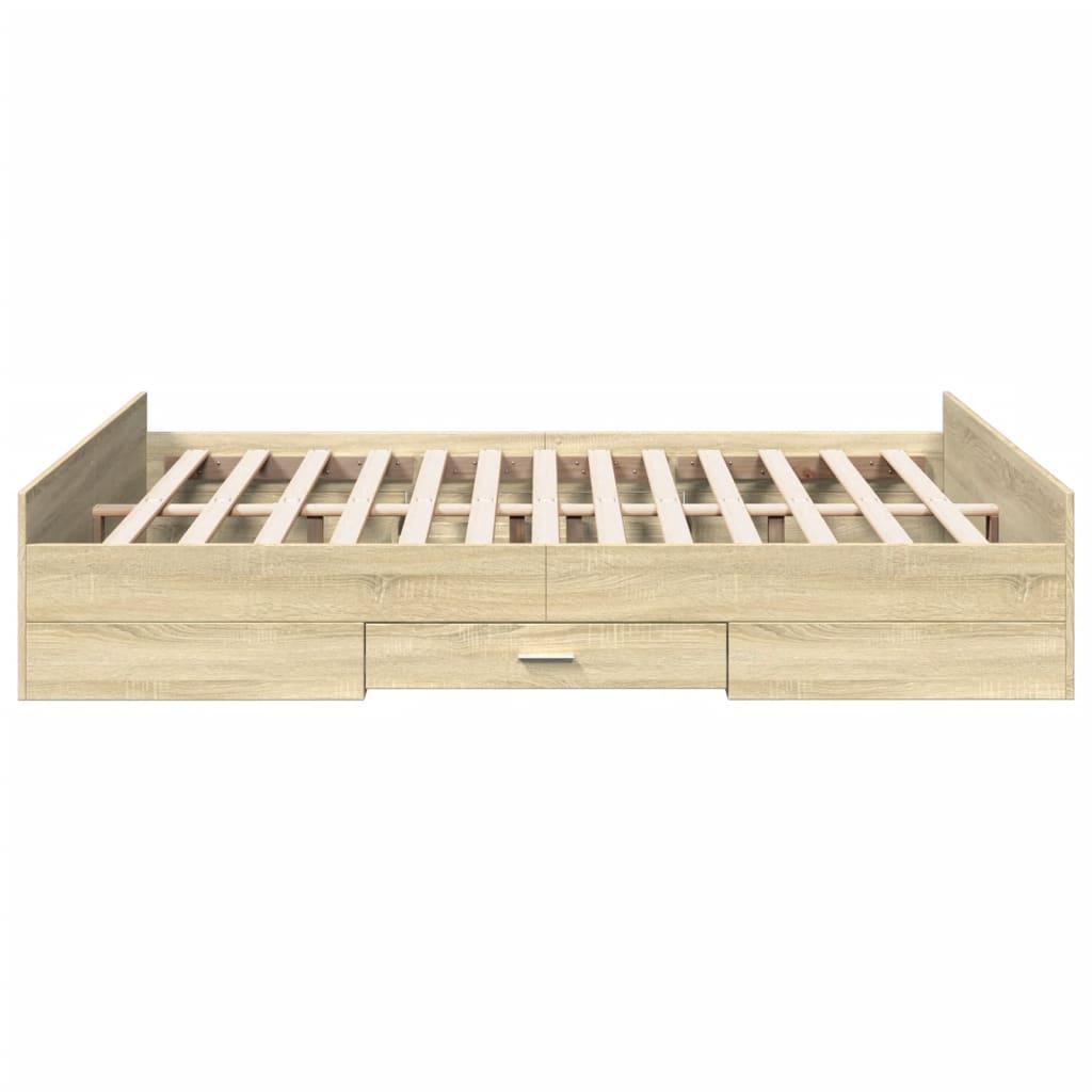 Giroletto Cassetti Rovere Sonoma 140x200 Cm Legno Multistrato - Image 5