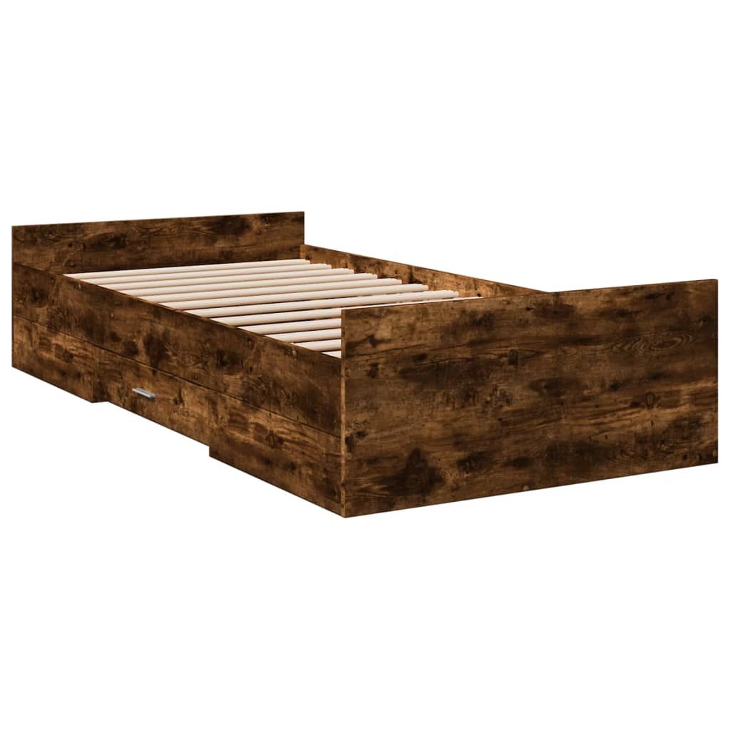 Giroletto Con Cassetti Rovere Fumo 100x200 Cm Legno Multistrato - Image 3