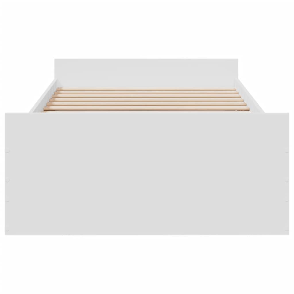 Giroletto Con Cassetti Bianco 90x190 Cm In Legno Multistrato - Image 4