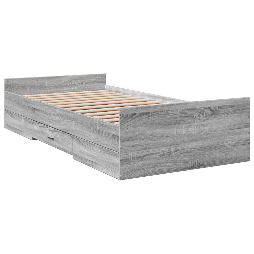 Giroletto Cassetti Grigio Sonoma 75x190 Cm Legno Multistrato - Image 3