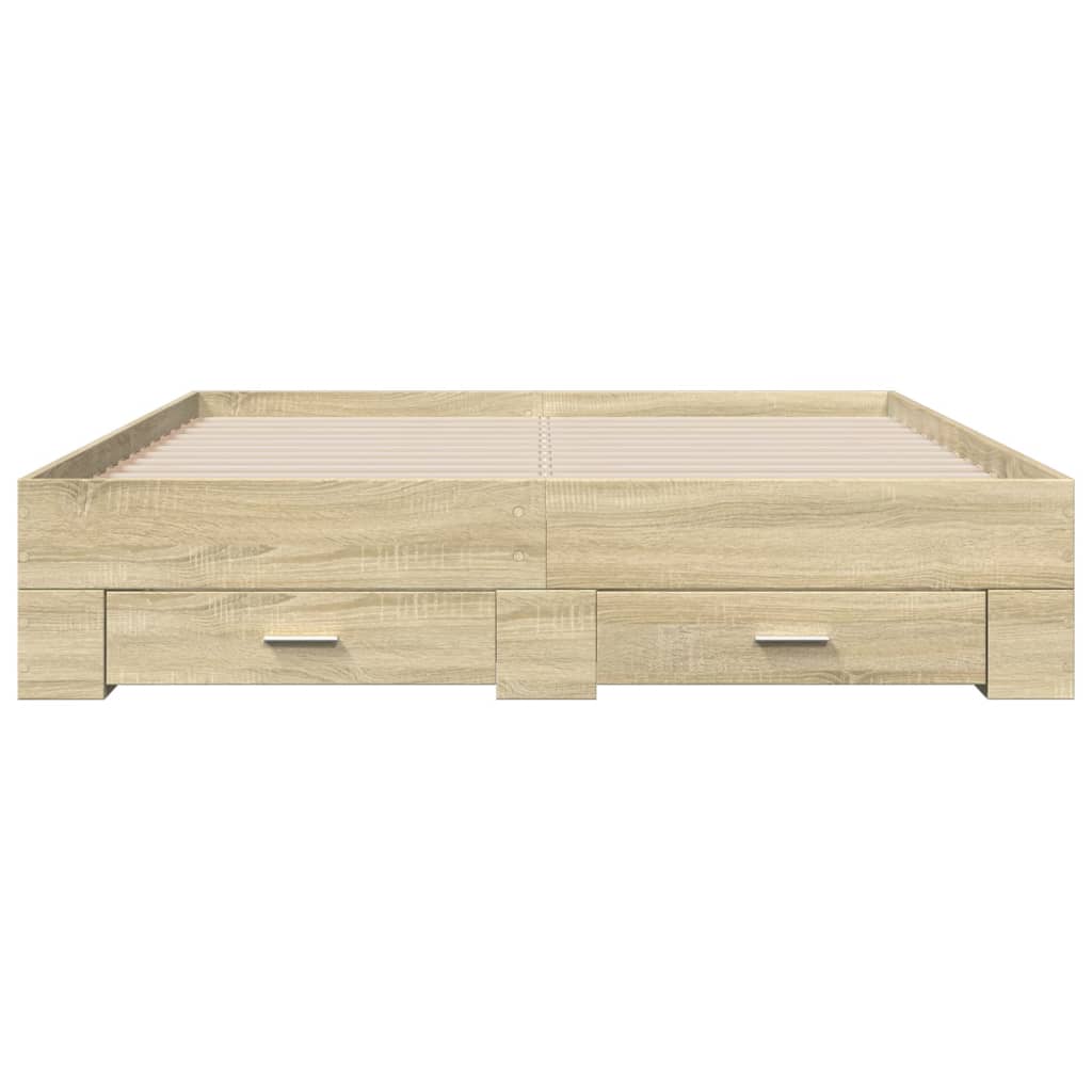 Giroletto Cassetti Rovere Sonoma 160x200 Cm Legno Multistrato - Image 4