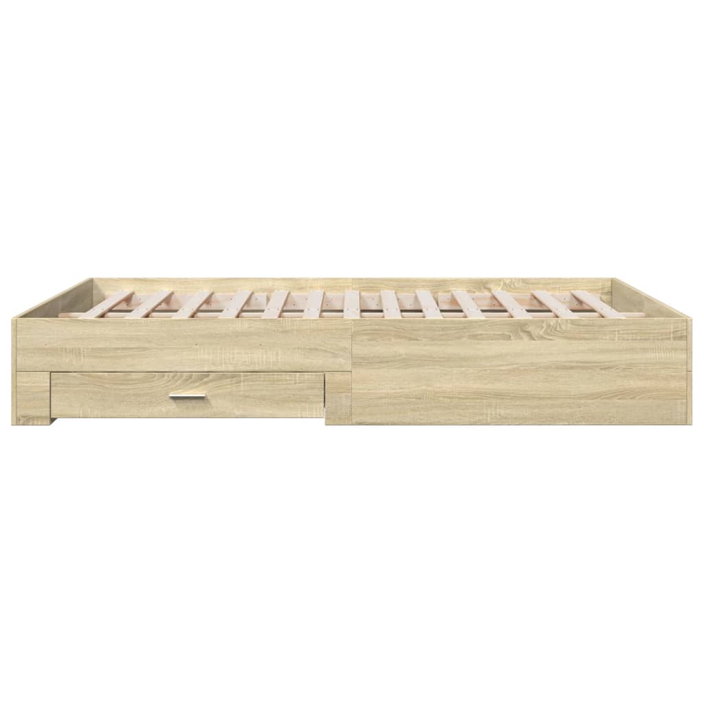 Giroletto Cassetti Rovere Sonoma 160x200 Cm Legno Multistrato - Image 5