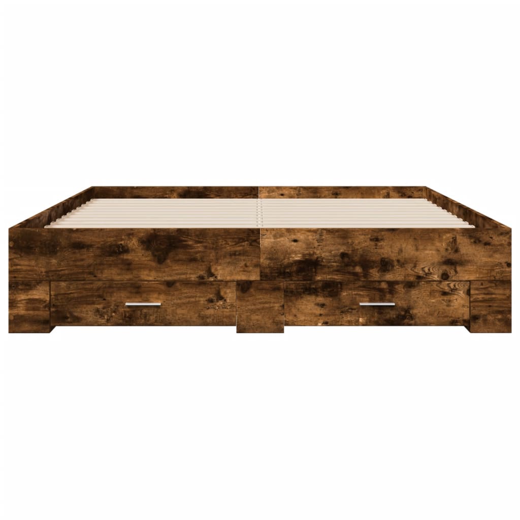 Giroletto Con Cassetti Rovere Fumo 140x200 Cm Legno Multistrato - Image 4